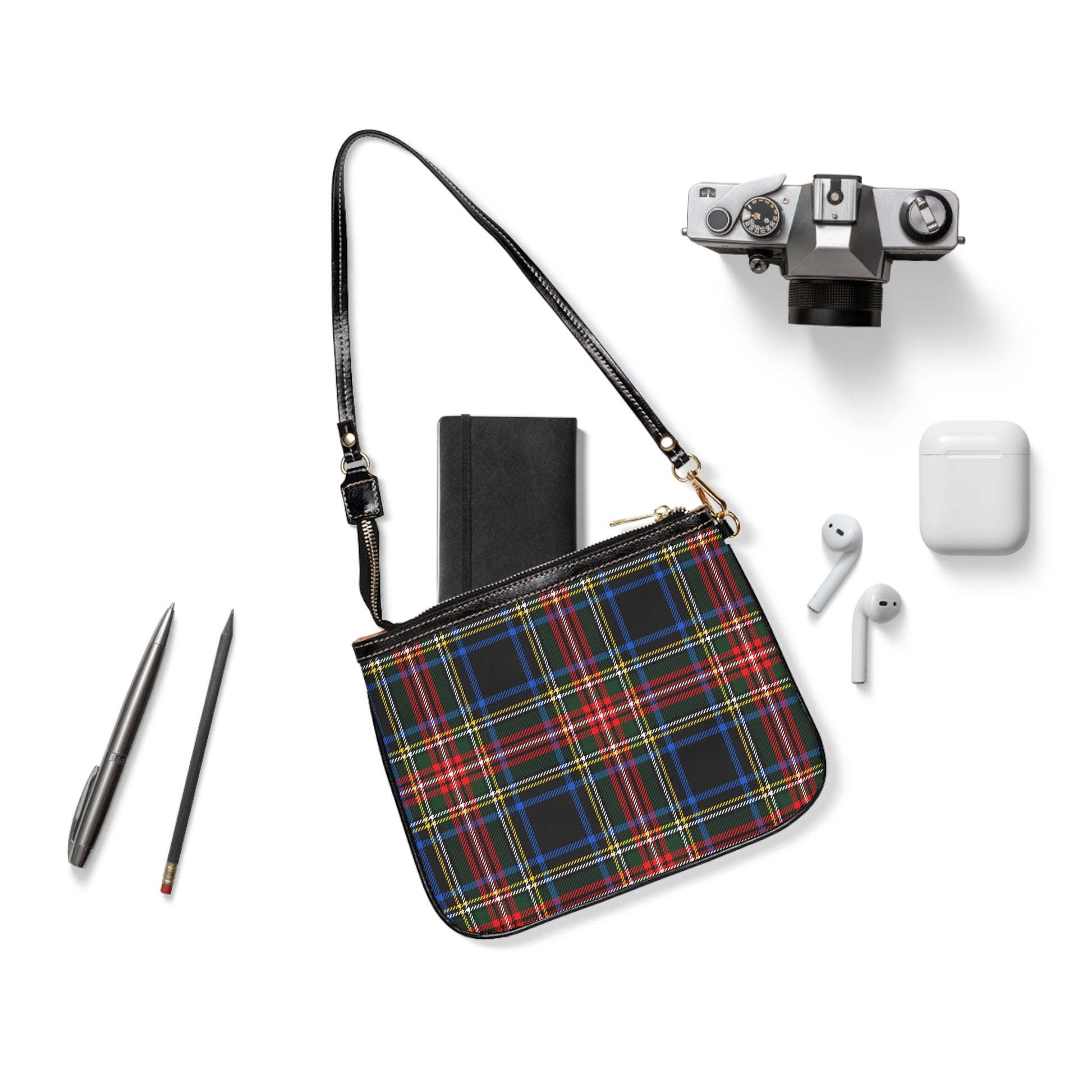 Plaid Small Shoulder Bag, Casual Tote for Everyday Use, Stylish Crossbody Purse image 1
