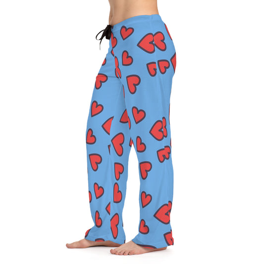 Cozy Heart-Patterned Women's Pajama Pants image 1
