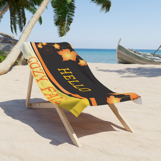 Cozy Fall Beach Towel | Autumn Decor & Vacation Essential image 0