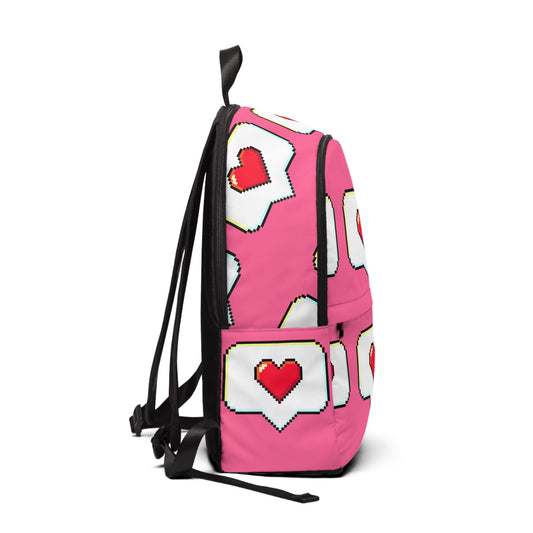 Trendy Heart Print Backpack, Cute School Bag for Teens, Stylish Laptop Backpack image 1